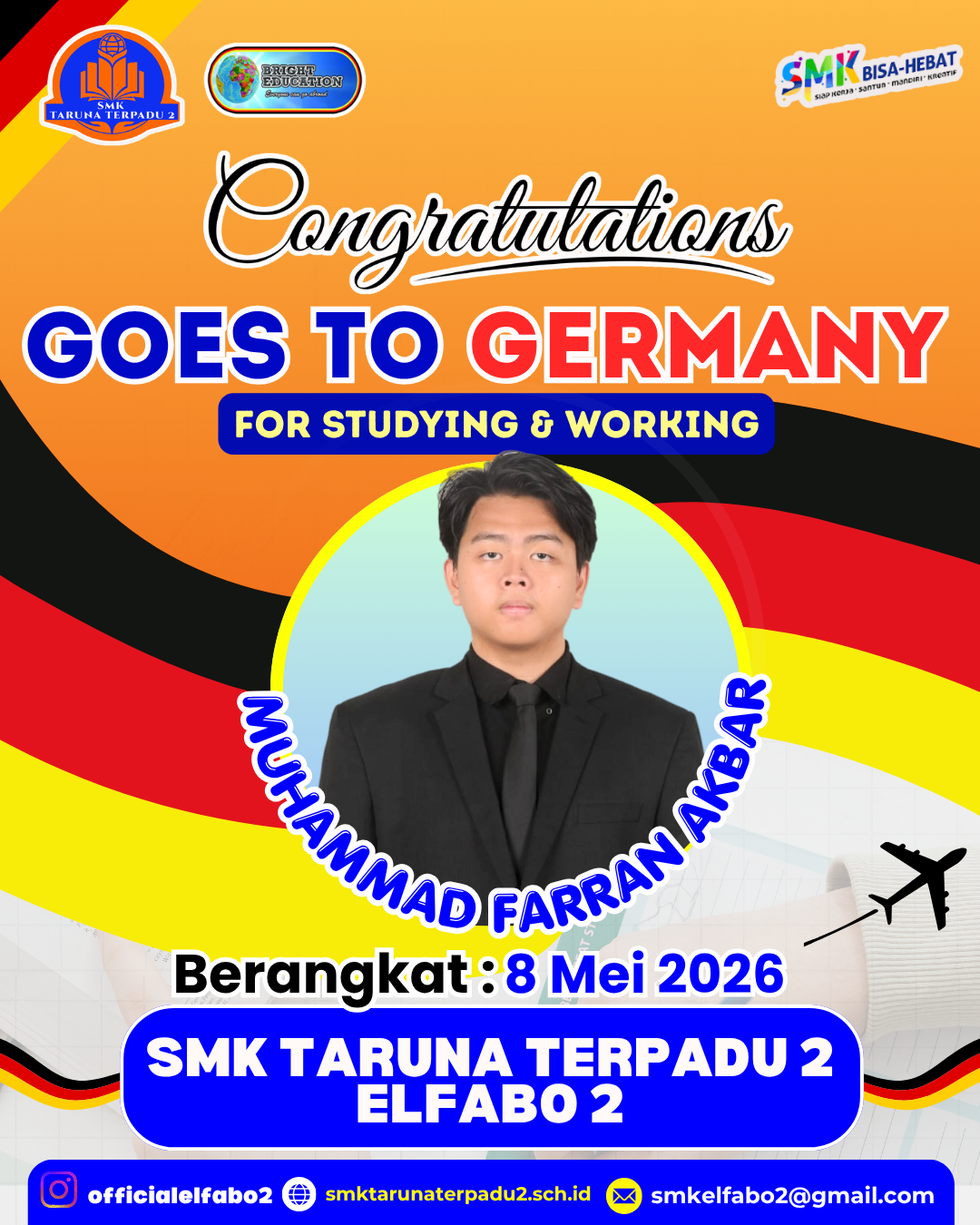 Congratulations Goes To Germany for Studying & Working